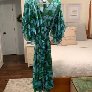 CABi floral print wrap dress